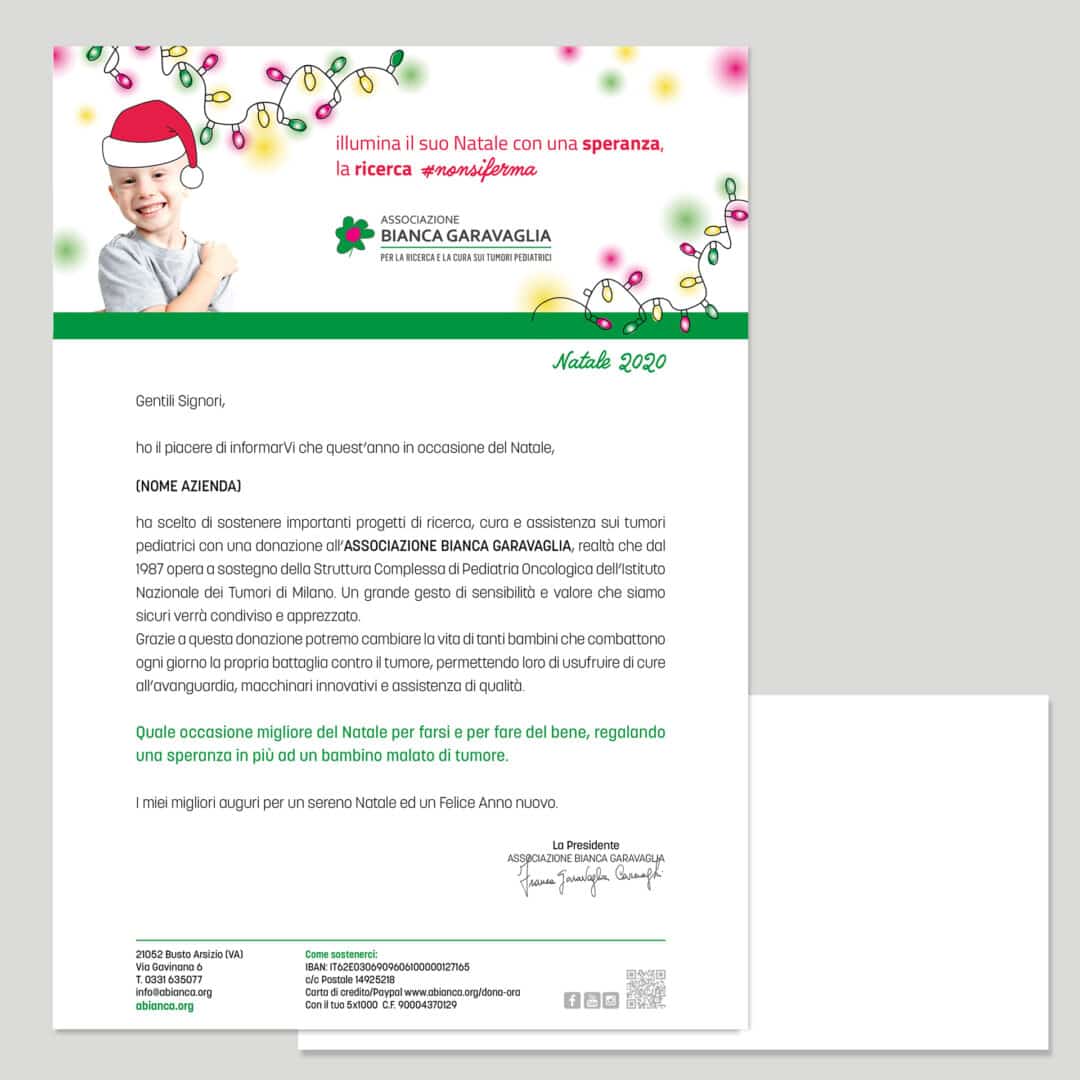 Attestato Di Donazione Associazione Bianca Garavaglia Onlus