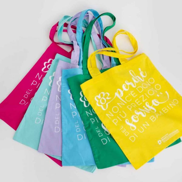 borsa in cotone colorata